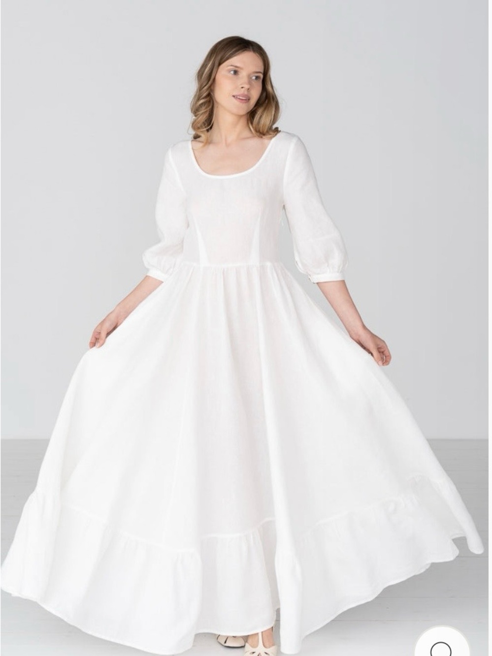 Son de Flor Carmen Linen Maxi Dress